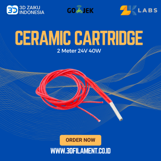 3D Printer Ceramic Cartridge Heater 2 Meter 24V 40W
